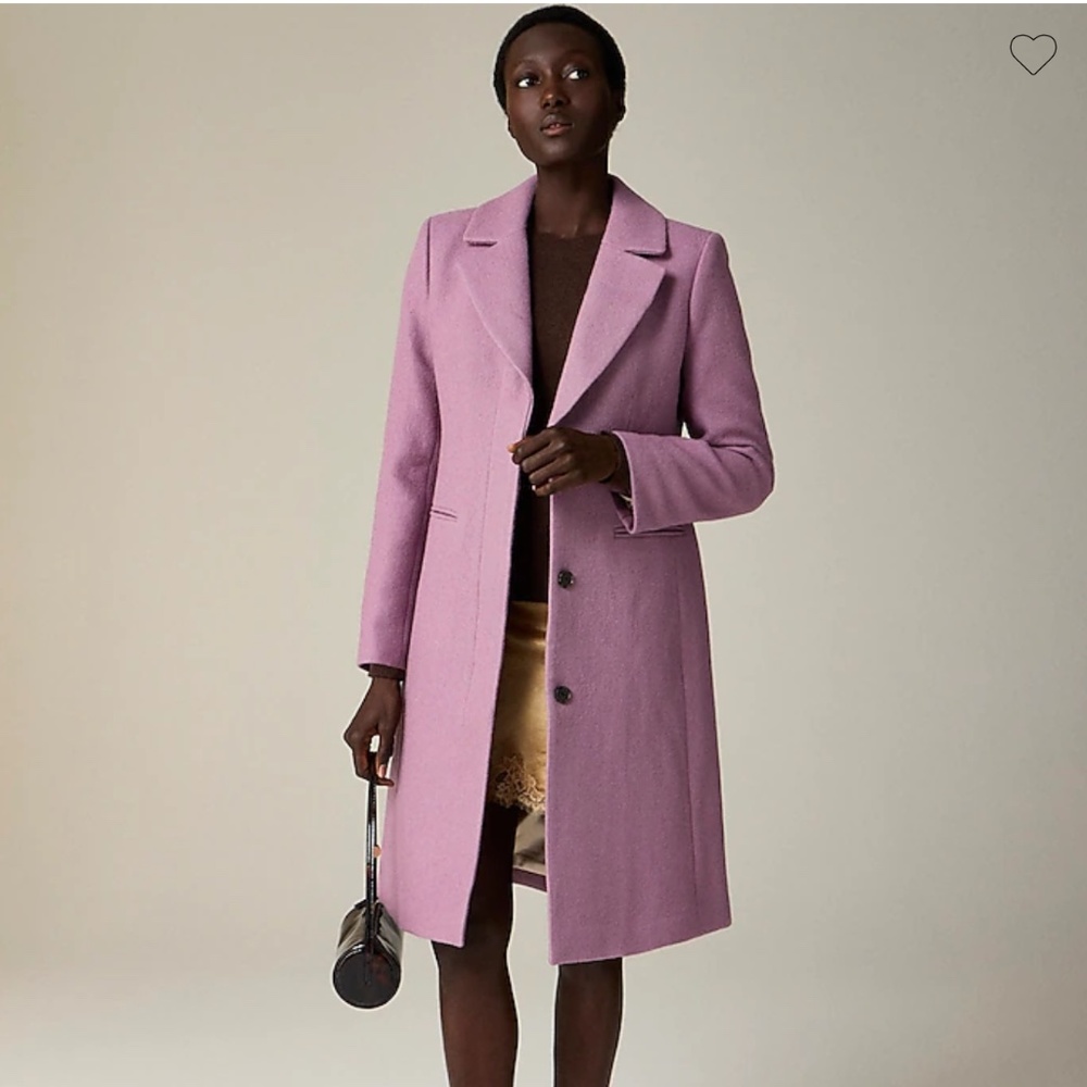 Petite Savoy Topcoat in Italian Wool-Blend Lavender New without Tags 10P Petite